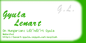 gyula lenart business card